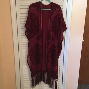 Dark Red Kimono